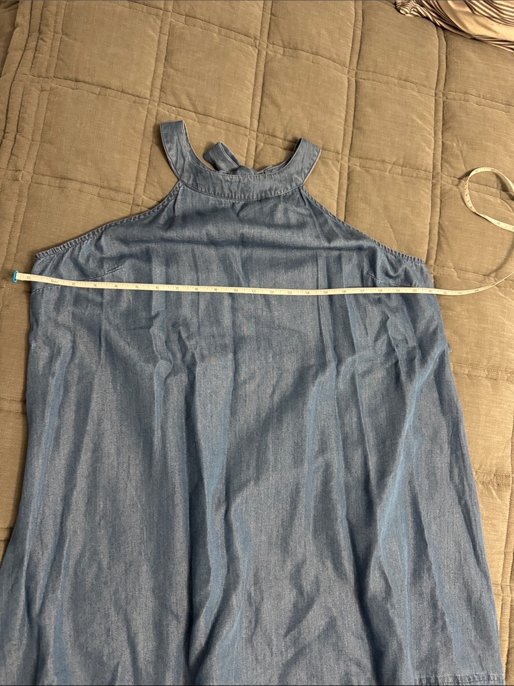 Vtg Red Camel Light Blue Denim Dress - Picture 5 of 6